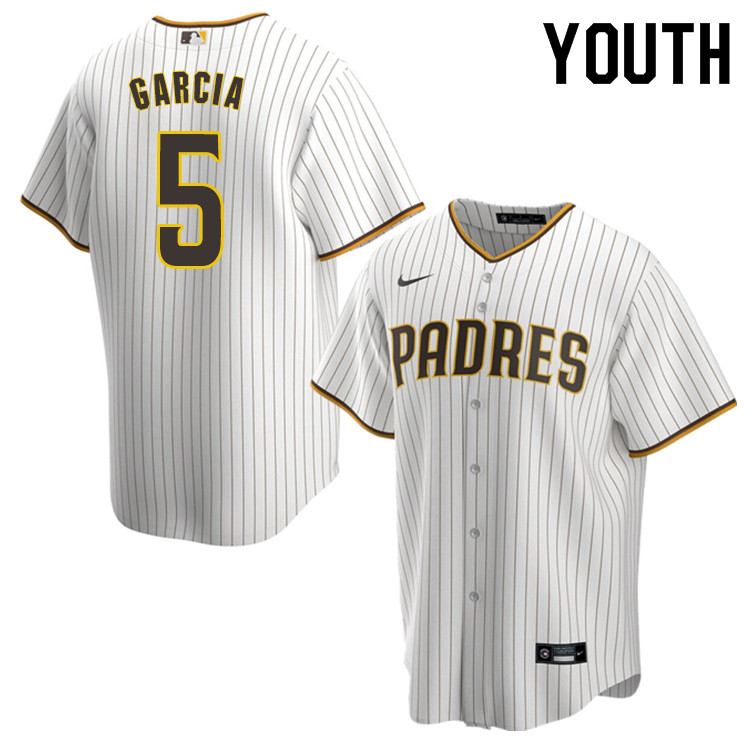 Nike Youth #5 Greg Garcia San Diego Padres Baseball Jersey Sale-White - Click Image to Close